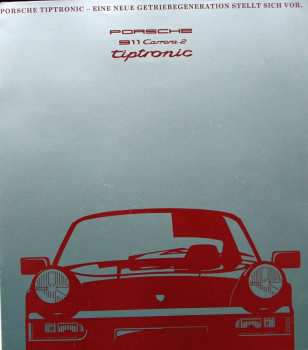 Porsche 911 Carrera 2 Tiptronic Modellprogramm 1990 Automobilprospekt (10121)